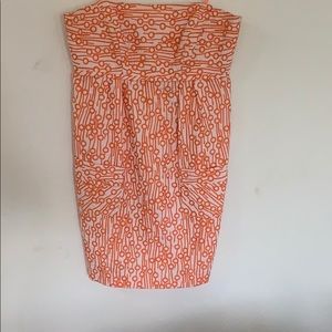 Orange Milly strapless dress